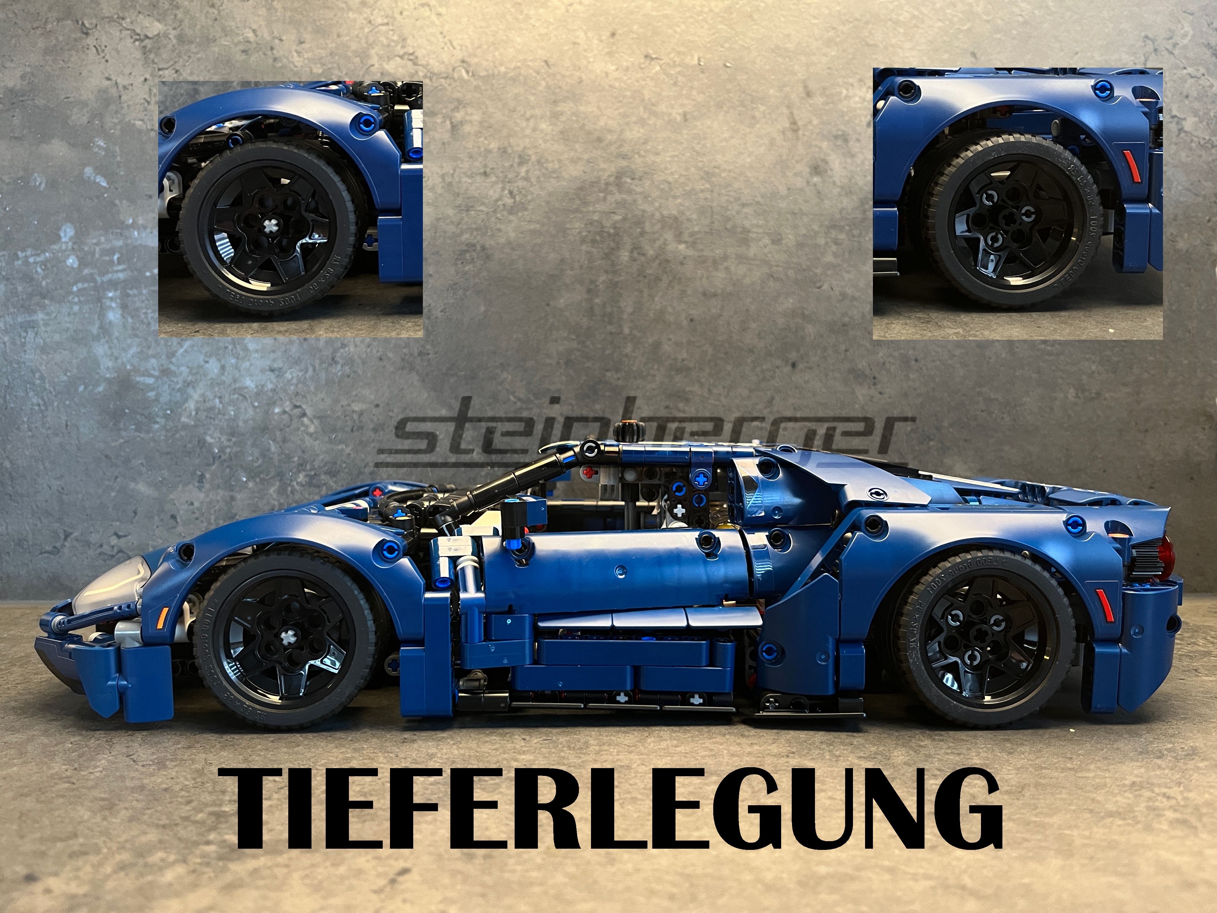 Tieferlegung Mod MOC Teile Bauanleitung passend für LEGO® 42154 Ford GT  2022